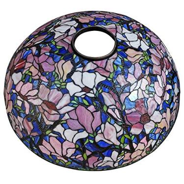 Imagem de HT Abajur de vitral estilo Tiffany Magnólia 71 cm