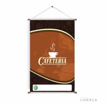 Imagem de Banner pronto Cafeteria BA 075 medida 45x70 cm arte pronta