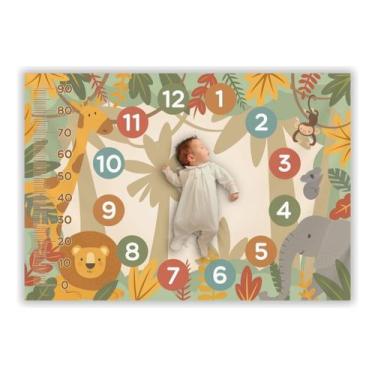 Imagem de Cenario Mesversario Tapete Unissex Menino e Menina Painel de Fotos Com