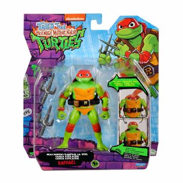 Imagem de Boneco Raphael de 10cm Cabeça Retrátil - As Tartarugas Ninja
