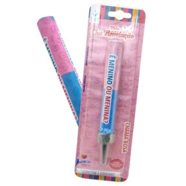 Imagem de Vela Vulcão Revelação de Gênero com Chamas Rosa ou Azul  Menino ou Men