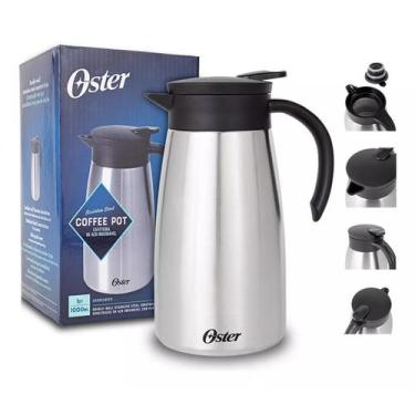 Imagem de Garrafa Térmica de Aço Inox 1L Com Botão Oster