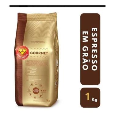 Imagem de Café Em Grão Torrado Espresso Gourmet Tres Corações 2Kg - Café 3 Coraç