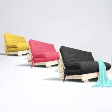 Imagem de Futon Casal Tokio Sofa Cama D33 Com Madeira Maciça II - Acqua Impermeável - Azul Royal