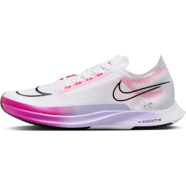 Imagem de Nike Tênis de corrida masculino Zoomx Streakfly PRM Fitness Gym, Branco/uva vívida/ágata roxa/preto, 47
