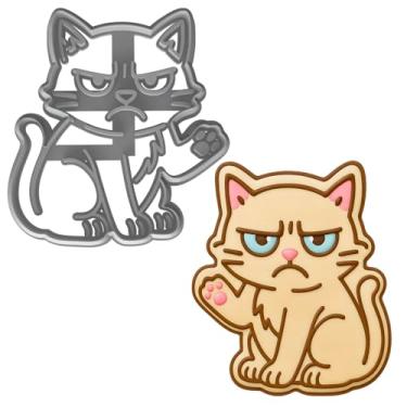 Imagem de Mighty Gadget Cortador e carimbo de biscoito Street Cat – 10 x 9,4 cm "Forma divertida" para crianças (Cor aleatória)