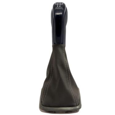 Imagem de Kit Coifa Alavanca de Câmbio Agile 2010 a 2014 Montana 2011 a 2020 Grafite com Bola Tampa Preta