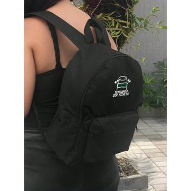 Imagem de Mochila Small TENTANDO SER FITNESS Bolsa Escolar Trabalho Viagem Mala 