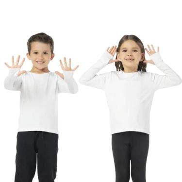 Imagem de Kit 2 Segunda Pele Infantil Térmica Branca Flanelado - Vrasalon, 14, B