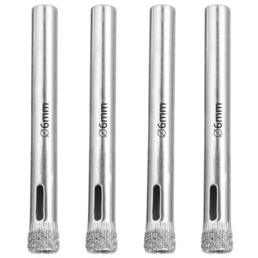 Imagem de Serra Copo Diamantada 6Mm Porcelanato Vidro Mármore 04 Un - Fertak