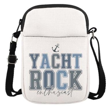 Imagem de Presente de festival de música náutica vintage 70s 80s iate rock fã presente iate rock entusiasta barco festa bolsa transversal, Yacht Rock Cr