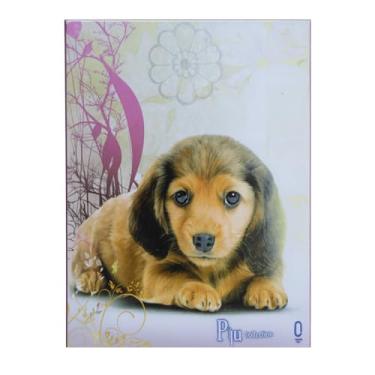 Imagem de Álbum de Fotos Pet Pocket Capa Dura 40 Fotos 10x15 cm Rosa com Estampa de Cachorro