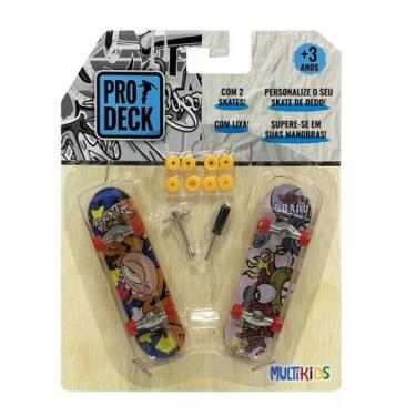 Imagem de Skate de Dedo Pro Deck Fingerboard c/ ferramenta acessórios 2 unidades