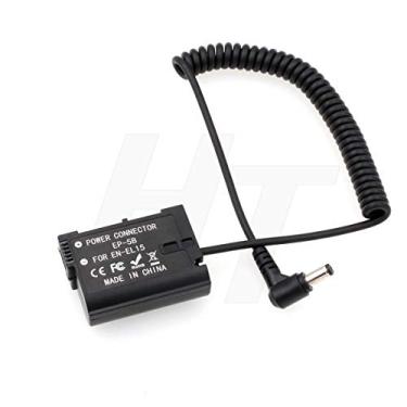 Imagem de HangTon Acoplador CC EP-5B EN-EL15 Adaptador de fonte de alimentação de bateria falsa para câmera Nikon D7000 D7100 D7200 D7500 D500 D610 D750 D800 D810 D850