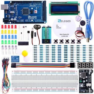 Imagem de Kit inicial do projeto ELEGOO Mega R3 2560 com Arduino IDE MEGA