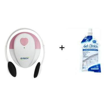 Imagem de Lindo Monitor Fetal Doppler Angel Sounds Ouvir O Bebê + Gel Clínico Co