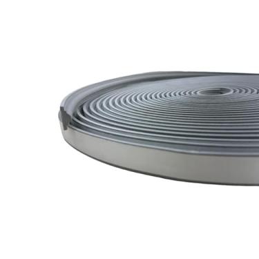 Imagem de Boiserie Moldura Rodameio Eva Autocolante Flexível Sirius 2,4cmx1cm Cinza - 25 Metros