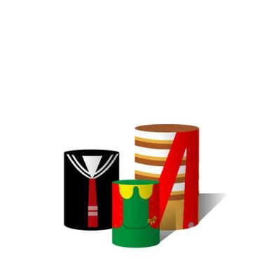 Imagem de Trio Capas Para Cilindro Versátil Chaves Turma  C/ Elástico - Fabrika 