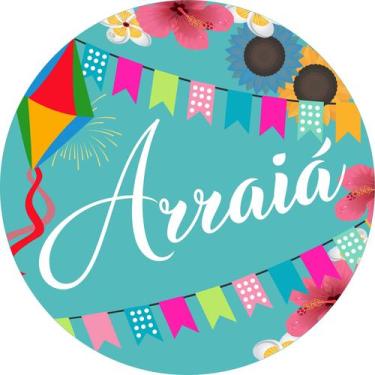 Imagem de Painel de Lona Festa Junina Arraiá Flores e Bandeiras - Fabrika De Fes