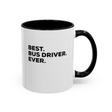 Imagem de Caneca de café com destaque para motorista de ônibus – Ideia de presente engraçada para motoristas de ônibus – Ideia de presente de aniversário e Natal (preta, 325 ml)