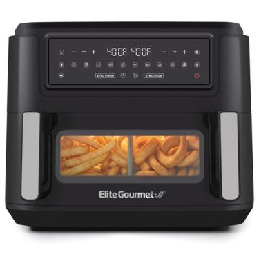 Imagem de Air Fryer Elite Gourmet EAF1055D 11L - Dual Zone 1600W - Preto, Preto,