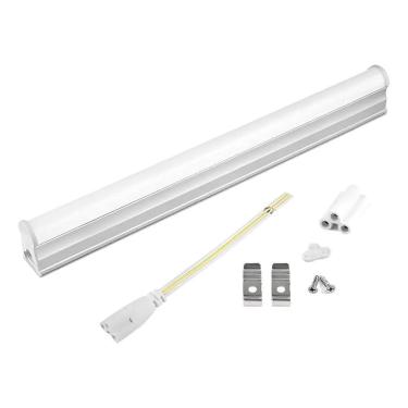 Imagem de 2X Lampada Led Tubular T5 30Cm 6000K Base/Calha Completa Bra