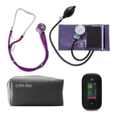 Imagem de Kit Enfermagem Completo Com Medidor De Pressão Estetoscópio Rappaport 