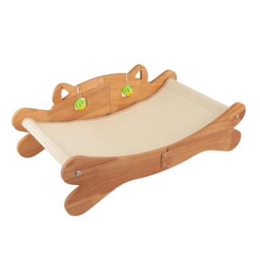 Imagem de IEUDNS Arranhador de sisal para gatos, protetor de móveis, poste de arranhar resistente, arranhador leve para gatos, espreguiçadeira de madeira