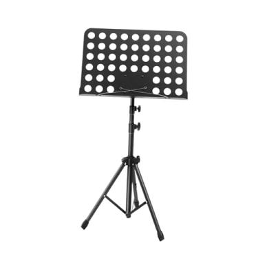 Imagem de Yunhgft Suporte para Partituras, Suporte para Livros de Música, Base de Tripé, Altura Ajustável, Dobrável, para Violão, Ukulele, Violino, Palco, Profissionais, Preto