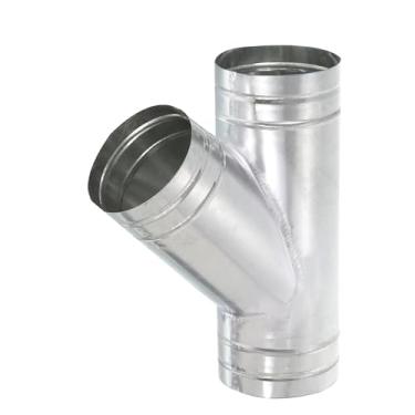 Imagem de LEPEVNEY Adaptador divisor de duto em forma de Y de 12,7 cm a 12,7 cm, encaixe de poeira de 45 graus, conector de mangueira de 3 vias para exaustor, ventilação do secador e sistema de ventilação HVAC