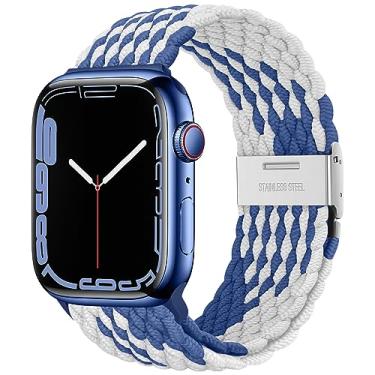 Imagem de Qimela Pulseira feminina e masculina de 38 mm, 40 mm, 41 mm, 42 mm, 44 mm, 45 mm, 46 mm e 49 mm, para Apple Watch séries 11, 10, 9, 8, 7, 6, 5, 4, SE, Ultra 3 2 1
