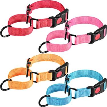 Imagem de 4 coleiras de martingale para cães multicoloridas, coleira gargantilha para cães pequenos para treinamento de filhotes