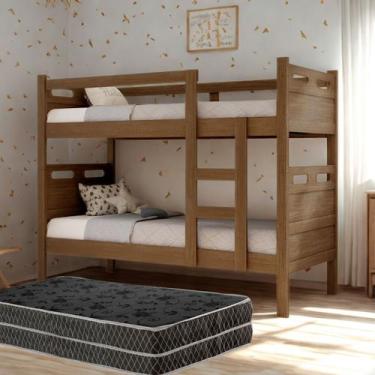 Imagem de Beliche Solteiro Compacta Vira Duas Camas Modernas e Sofisticadas Com 