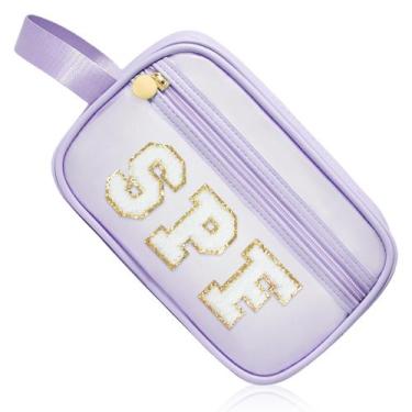 Imagem de Bolsa de proteção solar transparente, bolsa de maquiagem e produtos de