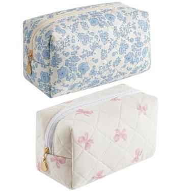 Imagem de Bolsa de maquiagem HHQQWZ Bolsa de cosméticos de viagem para mulheres 