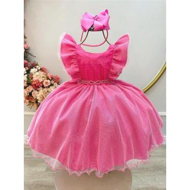 Imagem de Vestido Infantil Rosa Chiclete Princesa Aurora Bela Adormecida - Taman