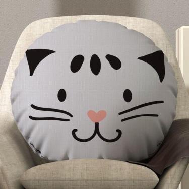 Imagem de Almofada Redonda Avulsa Cheia Infantil Bichinhos 45cm x 45cm - Enchime