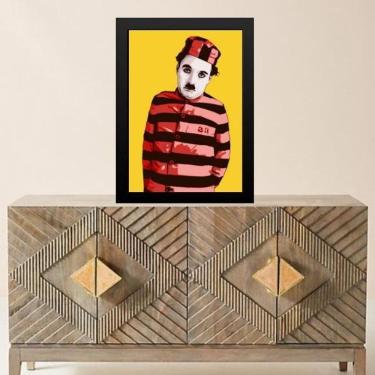 Imagem de Quadro Charlie Chaplin Presidiário 33X24Cm