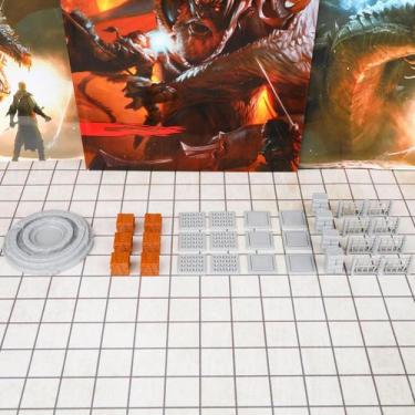 Imagem de RPG em miniatura Terrain AUSPDICE Dungeon Walls 40 unidades de 5 cm