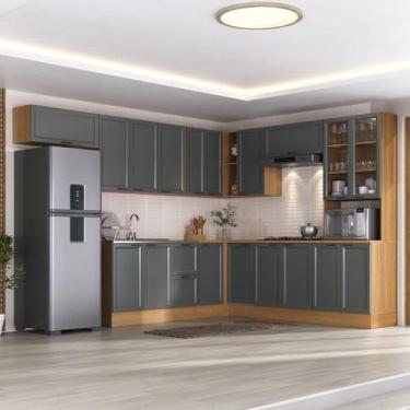 Imagem de Cozinha Compacta 10 Peças 5 Aéreos 4 Balcões 1 Paneleiro Duplo Soho Ca