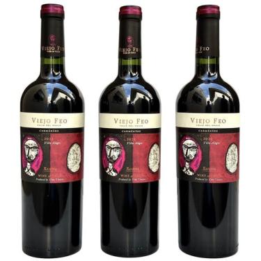 Imagem de Vinho Viejo Feo Reserva Carménère  Kit Com 3 Garrafas  Oferta - VIÑA T
