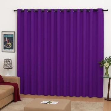 Imagem de Cortina Roma Para Janela 3,00m X 2,50m - Lenharo Enxovais, Roxo