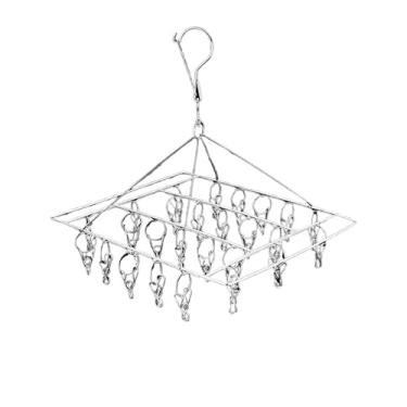 Imagem de Varal Roupa Intima, Varal Calcinha, Adequado para Roupas de Bebê, Roupas íntimas e Lingerie, Cabide Dobrável de Aço Inoxidável(Varal Com 26 Prendedor)