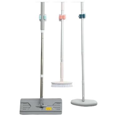 Imagem de Kit Com 10 Suportes Organizadores Para Vassouras E Rodos - NãO Precisa Furar A Parede, Organize Sua áRea De ServiçO Inteira(Cor aleatória,10 pcs)