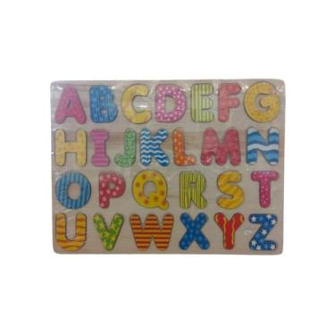 Imagem de Quebra-cabeça de alfabeto de madeira - Lightbek Official Store
