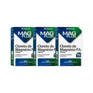 Imagem de Kit 3x Vitamina Cloreto de Magnésio P.A. 60 cps - HERBAMED