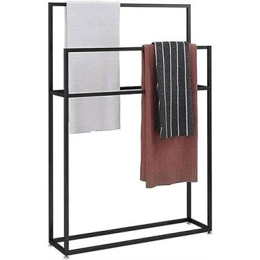 Imagem de Toalheiros, toalheiro autônomo gratuito toalheiro freestandi fora da piscina toalheiro freestandi toalheiro vertical toalheiro secador de toalhas hotel organizador de toalhas toalha de cozinha/preto