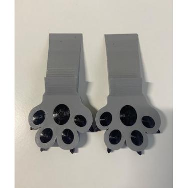 Imagem de Kit 2 Suporte Trava Porta Patinhas de Gato Gatinho Aparador Peso Cunha