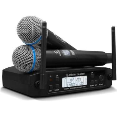 Imagem de Microfone sem fio duplo visor LCD Profissional Onistek