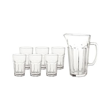 Imagem de Jarra C/6 Copos Clear Transparente Jogo Hauskraft